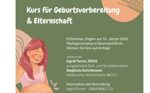 Kurs für Geburtsvorbereitung und Elternschaft