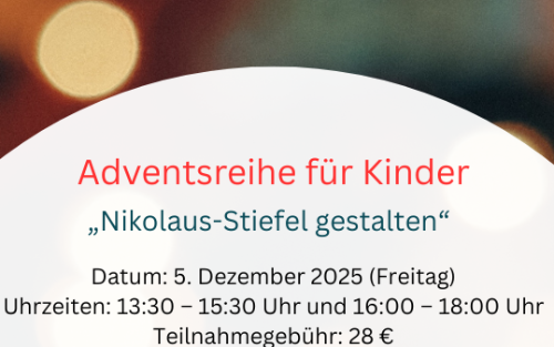 05.12.2025 Adventsreihe für Kinder, Atelier Pirer, Anna Neumann Straße 25