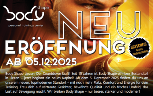 Body Shape Liezen NEU-Eröffnung Body Shape Liezen NEU-Eröffnung