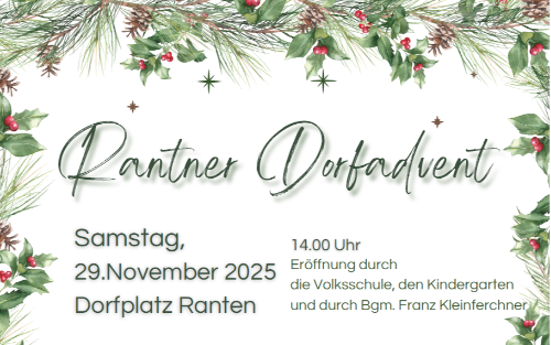 29.11.2025 Rantner Dorfadvent, Dorpflatz Ranten