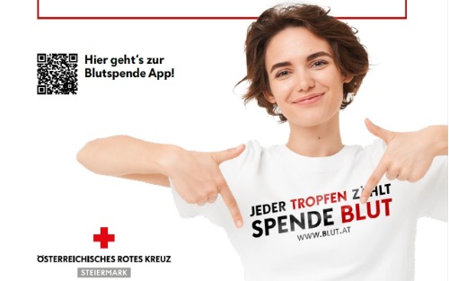 10.12.2025 Blutspendetermin Irdning, Pfarrsaal Irdning