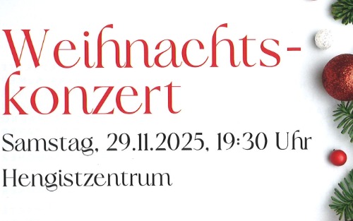 29.11.2025 Weihnachtskonzert Musikverein Hengsberg, Hengistzentrum