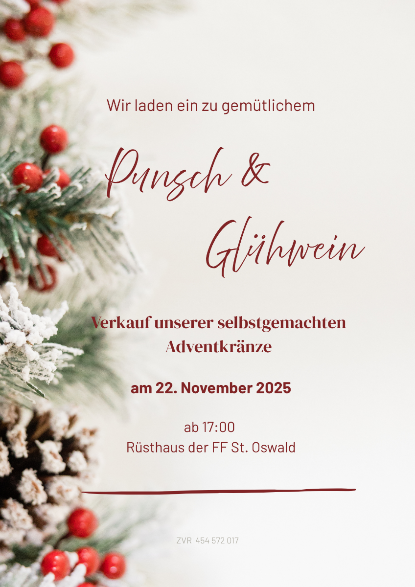Punsch & Glühwein - Adventkranzverkauf