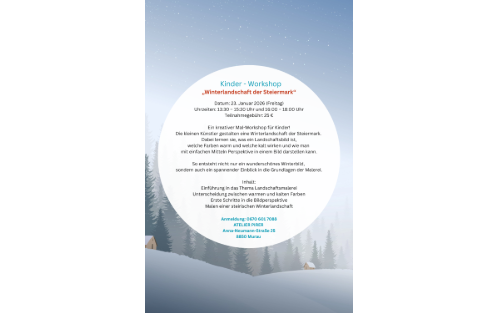 Workshops im Atelier Pirer - Kinderworkshop