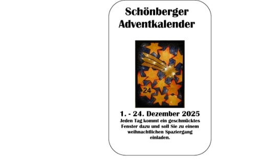 Schönberger Adventkalender 1. - 24. Dezember 2025