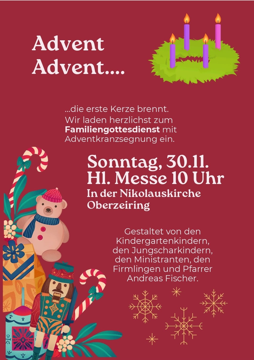 30.11.2025 Familiengottesdienst in der Nikolauskirche Oberzeiring, Oberzeiring