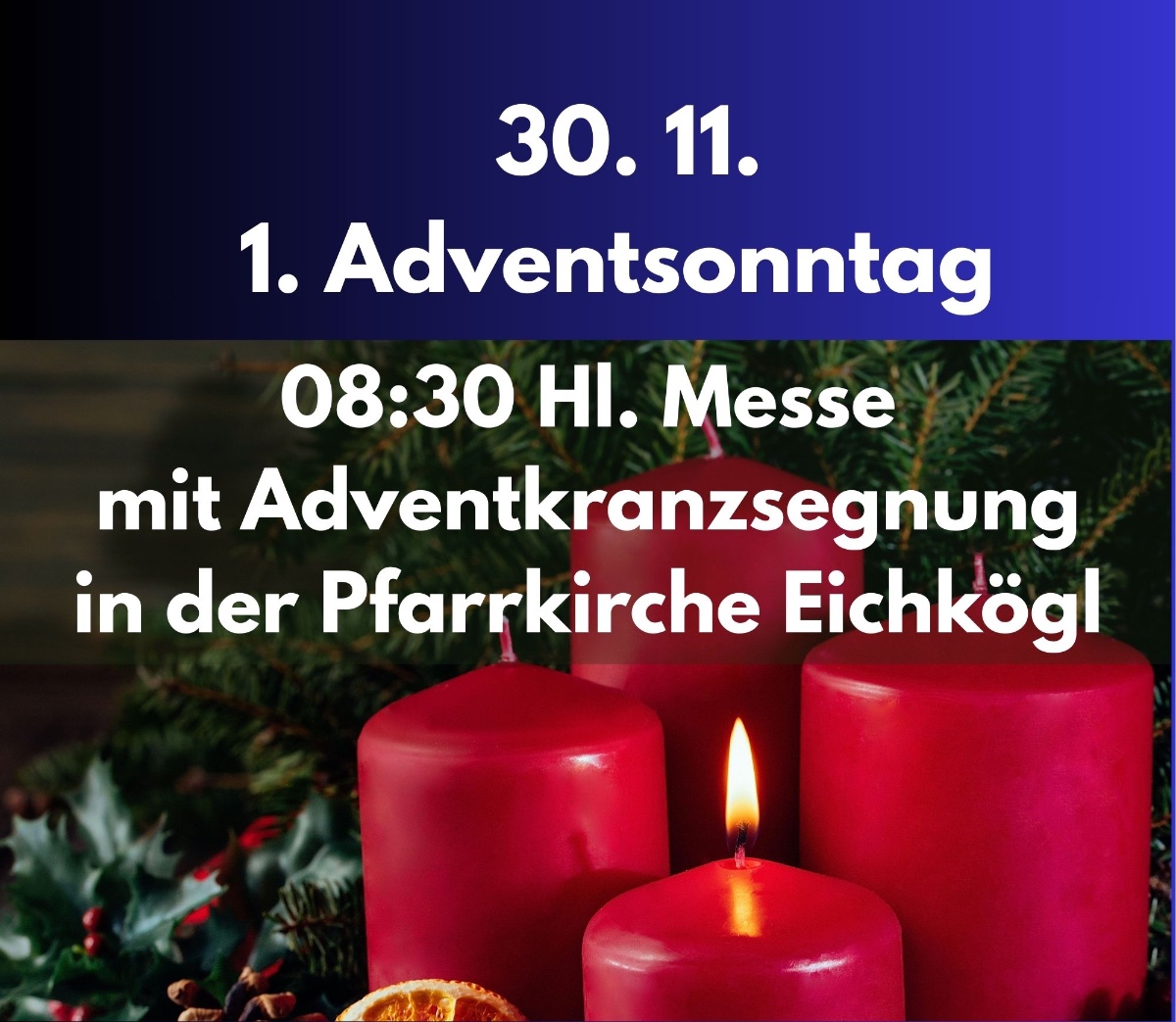 Hl. Messe mit Adventkranzsegnung