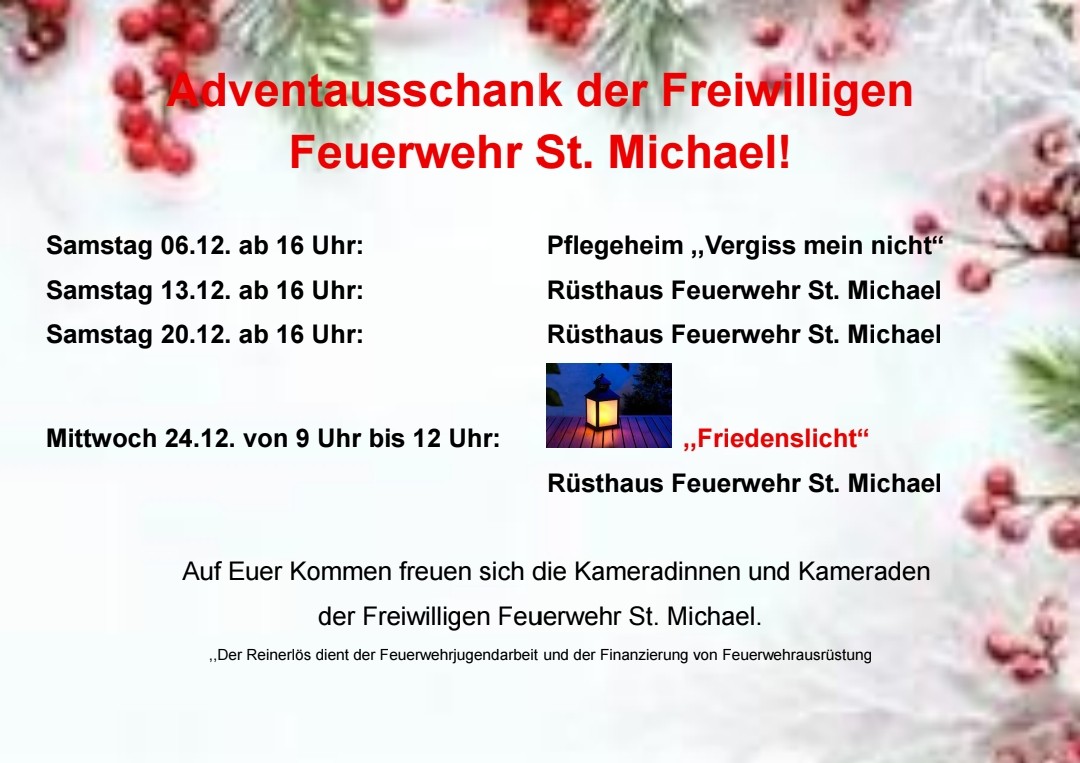 26.11.2025 Adventausschank der Freiwilligen Feuerwehr St. Michael, 