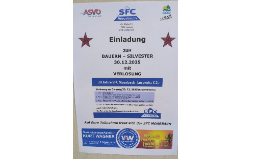 Bauernsilvester mit Verlosung des SFC Moarbach