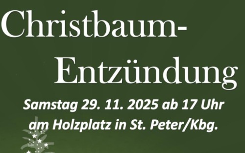 29.11.2025 Christbaumentzündung, Holzplatz St. Peter
