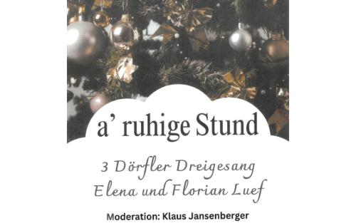 13.12.2025 a´ruhige Stund, Evangelische Pfarrkirche Wald/Schoberpass