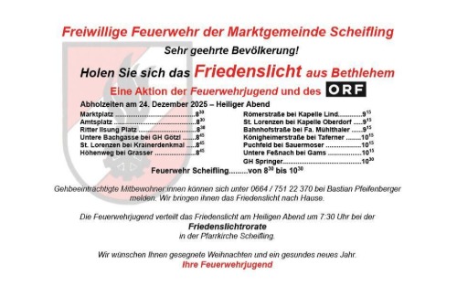 Friedenslicht Abholung Friedenslicht Abholung