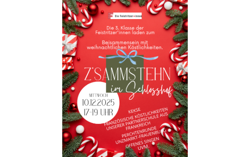 10.12.2025 Z'SAMMSTEHN im Schlosshof, Fachschule Schloss Feistritz