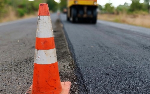 Asphaltierungsarbeiten in der Vogelsangstraße