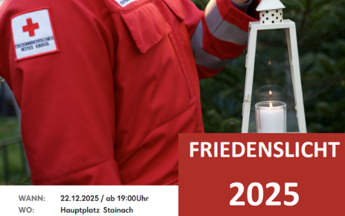 22.12.2025 Empfang Friedenslicht, Hauptplatz Stainach