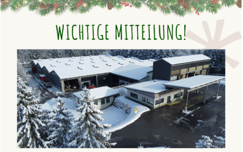 AWV Murau - Öffnungszeiten zwischen den Weihnachtsfeiertagen