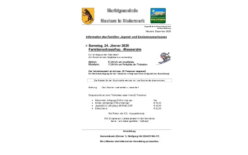 Gemeinde: Skiausflug Planneralm Gemeinde: Skiausflug Planneralm