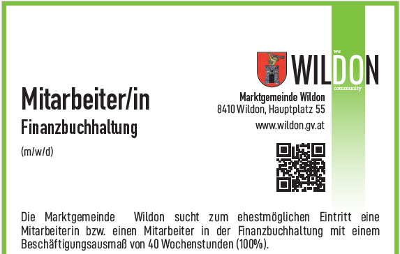 Stellenausschreibung - Mitarbeiter/in für Finanzbuchhaltung (m/w/d)