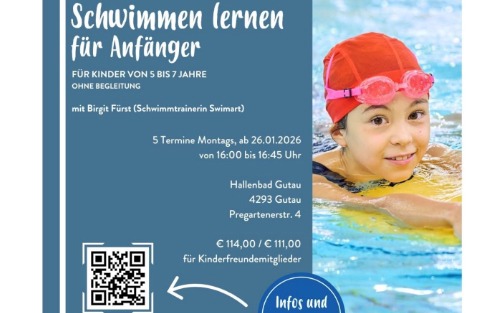 Schwimmkurs für Anfänger von 5-7 Jahre