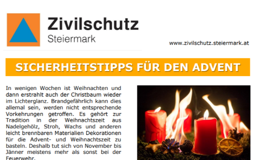 Sicherheitstipps für den Advent