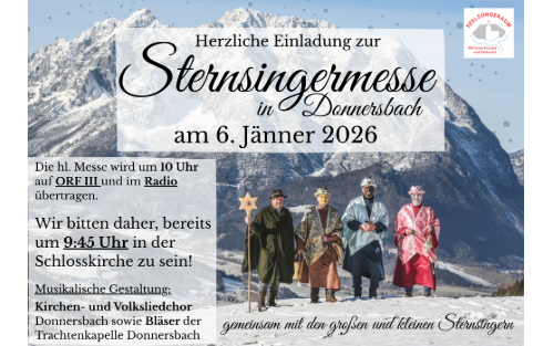 29.12.2025 Sternsingermesse, Schlosskirche Donnersbach