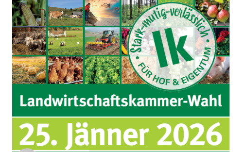 Landwirtschaftskammer-Wahl am 25. Jänner 2026