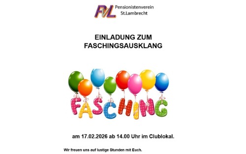 Faschingsausklang im Clublokal