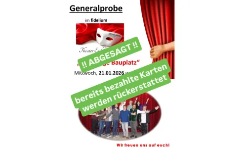 21.01.2026 ABGESAGT Generalprobe Theater, fidelium
