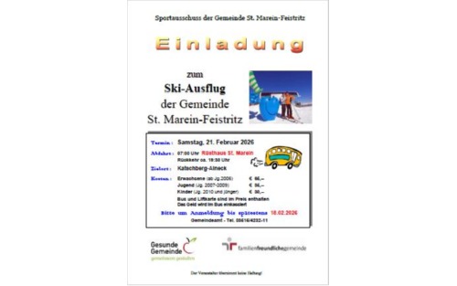 Gemeinde Ski-Ausflug
