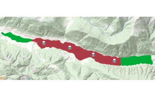 Keine freigegebene Verbindung am Eis zwischen Weissensee West und Weissensee Ost