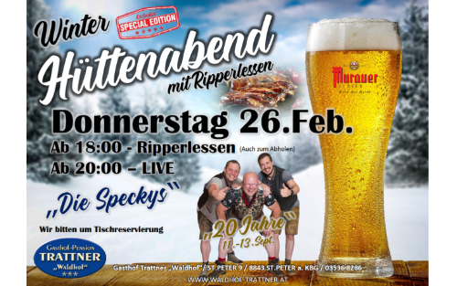 Winter Hüttenabend mit Ripperlessen - GH Trattner