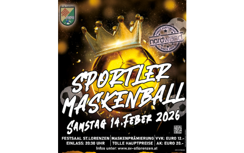 14.02.2026 Sportlermaskenball, Festsaal St. Lorenzen