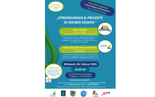 Infoveranstaltung zu aktuellen Fördermöglichkeiten