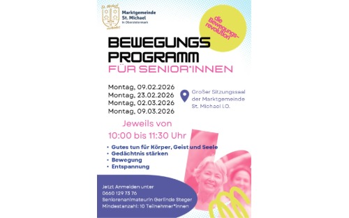 Kostenloses Bewegungsprogramm für Senior:innen