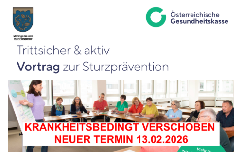 Trittsicher & aktiv - Vortrag zur Sturzprävention