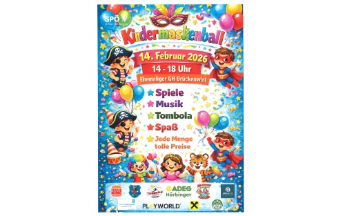 14.02.2026 Kindermaskenball, ehem. GH Brückenwirt Mitterdorf