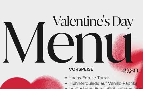 Valentinstag-Menü