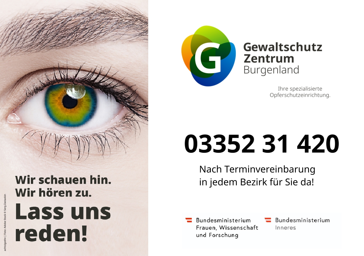 Hilfsangebot des Gewaltschutzzentrums Burgenland