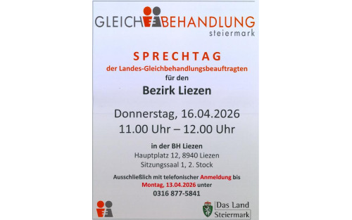 Sprechtag der Landes-Gleichbehandlungsbeauftragten für den Bezirk Liezen