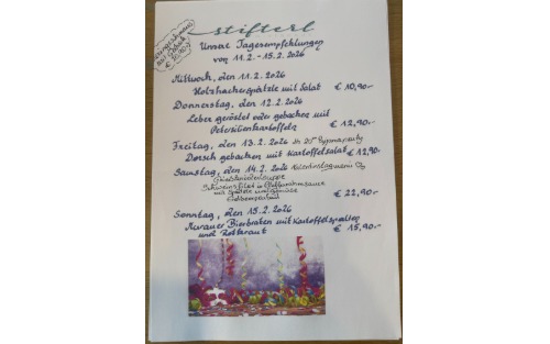 Stifterl Tagesempfehlung v. 11.02.2026 - 15.02.2026