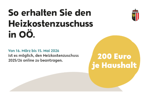 Heizkostenzuschuss OÖ. 2025/2026