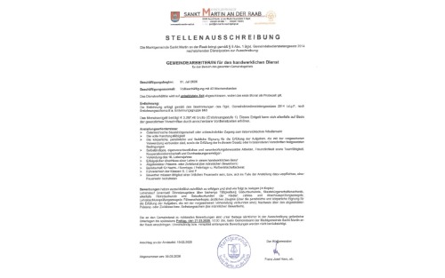 Stellenausschreibung