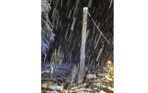 Achtung vor am Boden liegenden Stromleitungen!