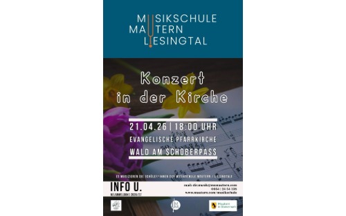Konzert in der Kirche von der Musikschule Mautern/Liesingtal