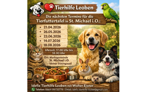 Verein IDEFIX - Tierfuttertafel im Gemeindeamt St. Michael