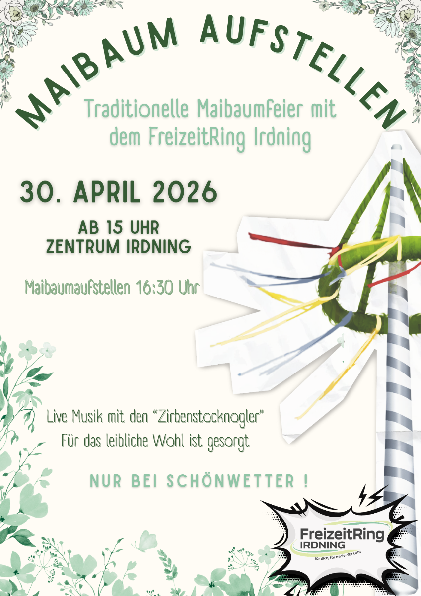 Maibaumaufstellen am Hauptplatz Irdning