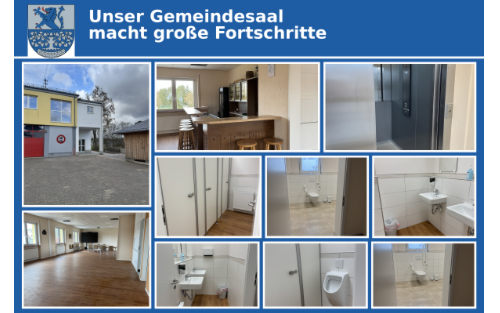 Unser Gemeindesaal macht große Fortschritte