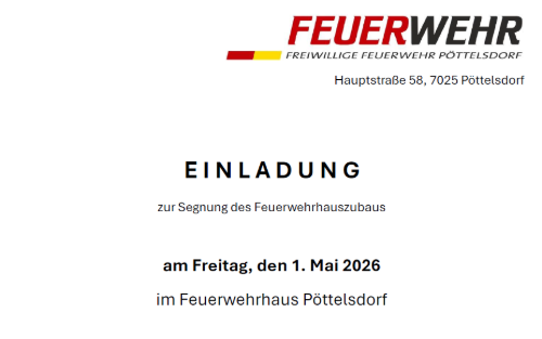 Segnung Feuerwehrhauszubau