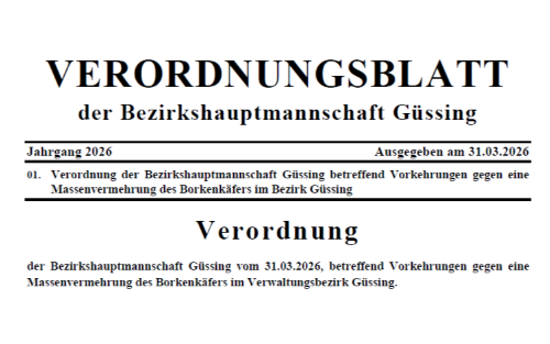 Verordnung - Borkenkäfer