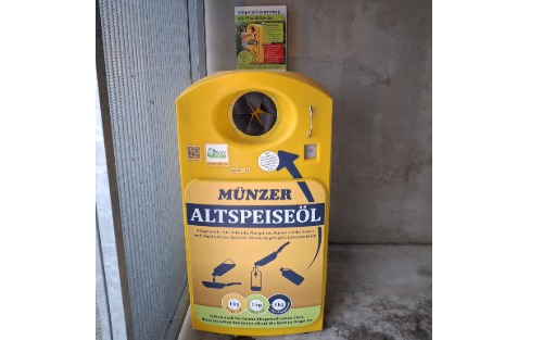 Neue Altspeiseölsammlung beim Hengistzentrum und beim Rüsthaus Schönberg